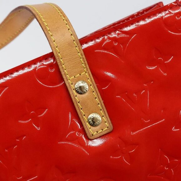LOUIS VUITTON Monogram Vernis Reade MM Hand Bag Red Rouge - Picture 12 of 16
